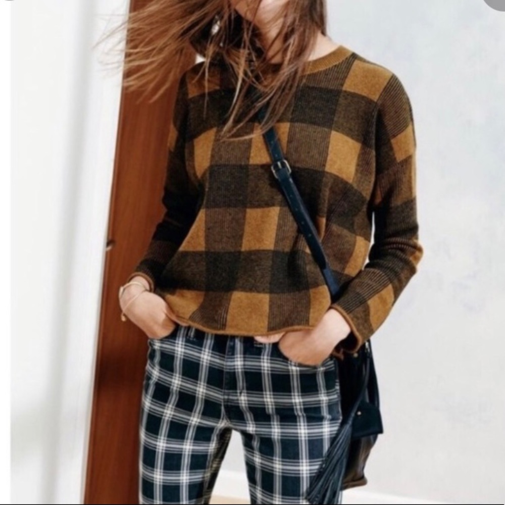 madewell inkcheck plaid sweater